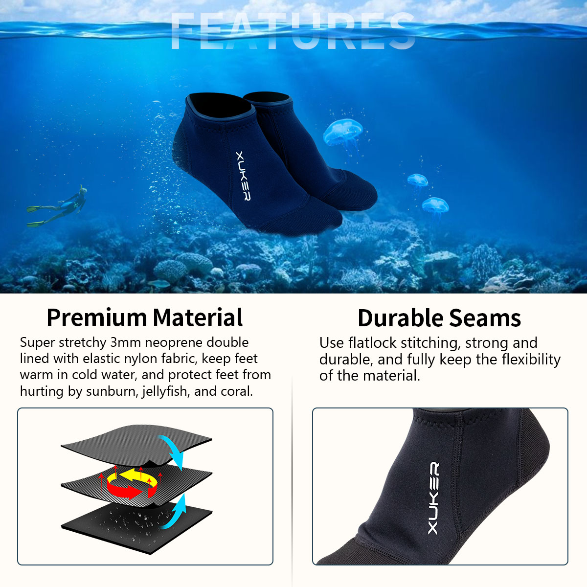 Calzini in neoprene da 3 mm Be - Snorkel Dry Top recensione e prezzo