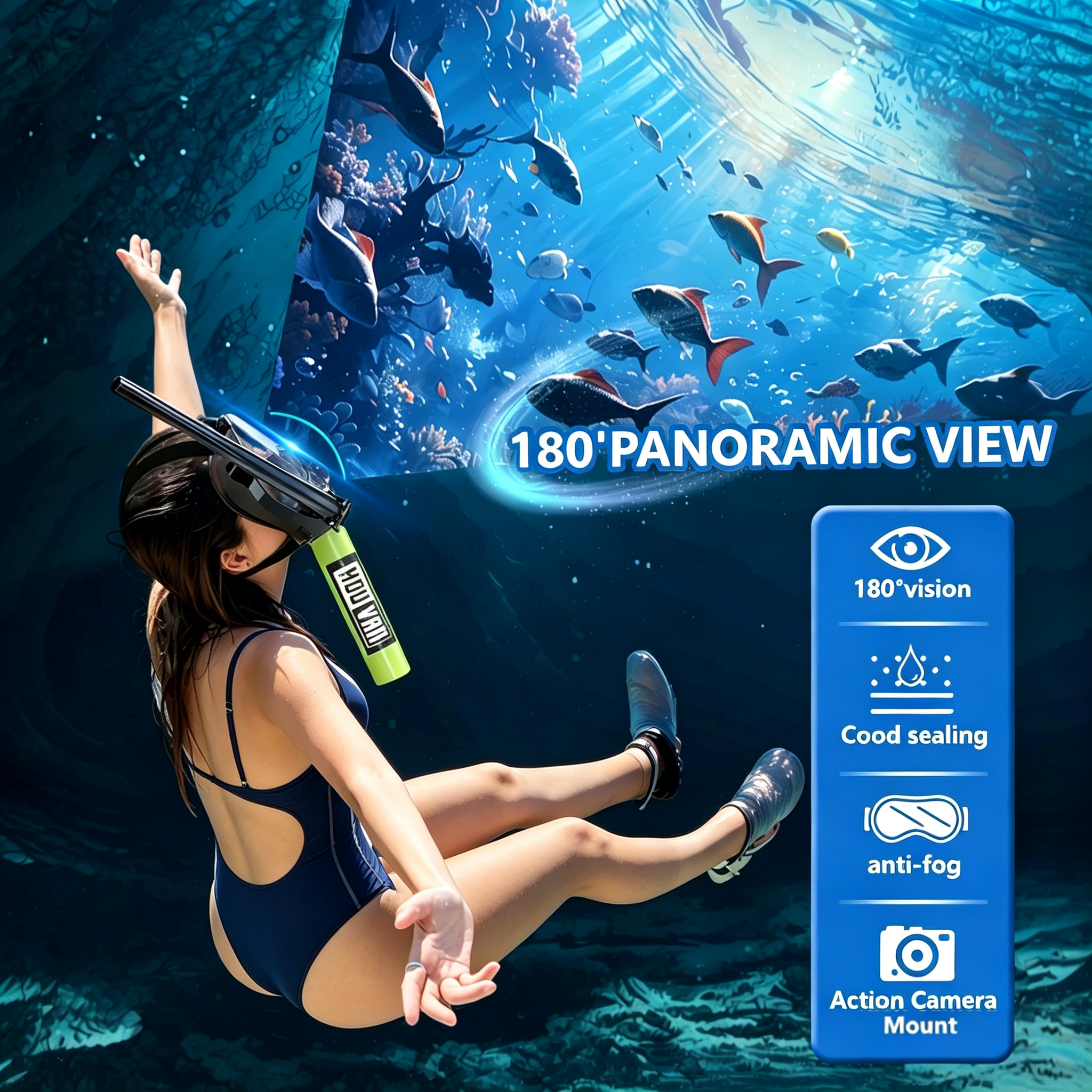 HOUVAN Mini bombola da immersi - Snorkel Dry Top recensione e prezzo