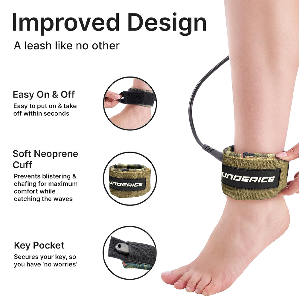 UICE Leash per Tavola da Surf  - Surfboard Leash Ankle recensione e prezzo